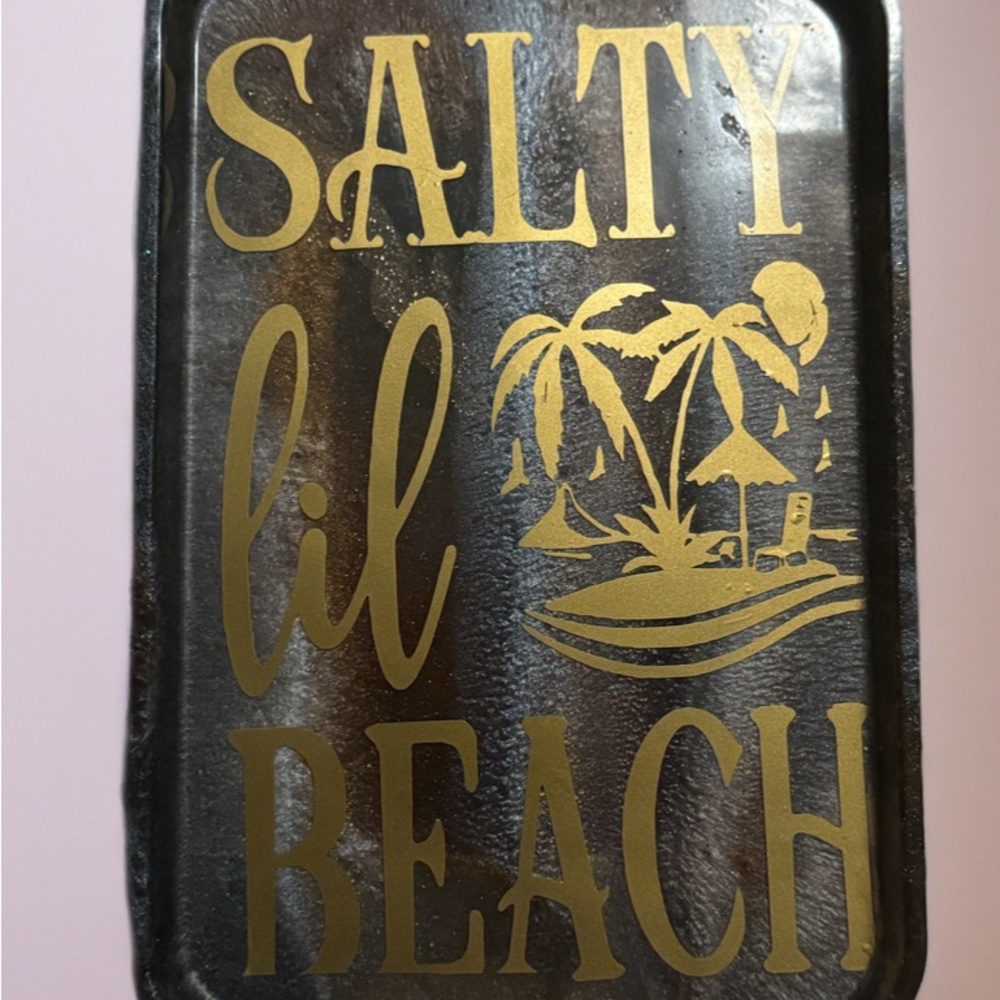 Gold, Black & Silver Decorative Tray‎